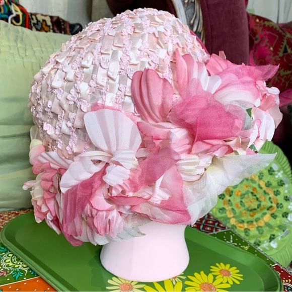 60s Floral Hat - Picture 2 of 8